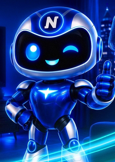 Mascote oficial da Netmania apresentando o Plano Premium 1300MB
